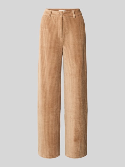 Produktfoto, Cordhose mit Paspeltaschen Modell 'TAMARY' von ICHI in Beige, Baumwoll-Mix mit Stretch, Relaxed Fit, feine Cordstruktur
