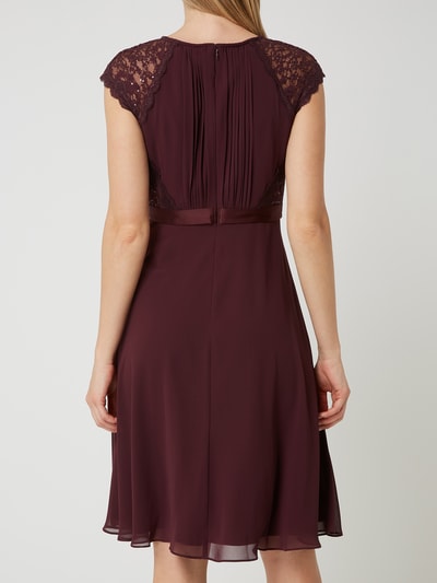 Christian Berg Cocktail Cocktailkleid aus Chiffon und Spitze  Aubergine 5