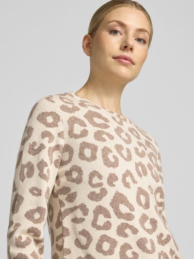VILA Gebreide pullover van viscosemix model 'TIF' Beige - 3