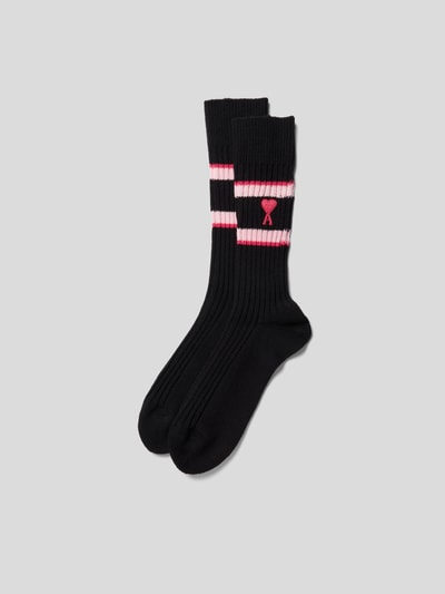 AMI PARIS Socken mit Logo-Stitching Pink 1