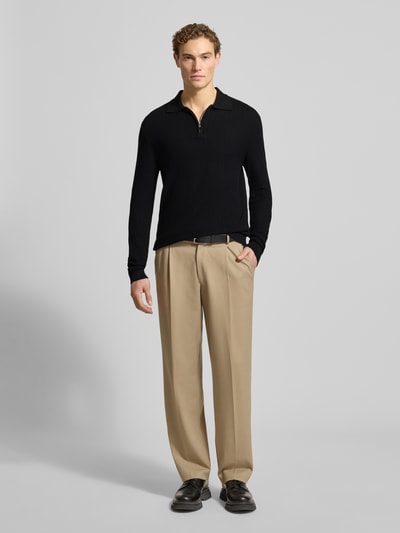 SELECTED HOMME Oversized poloshirt van puur katoen, model 'CRAN' Zwart - 1