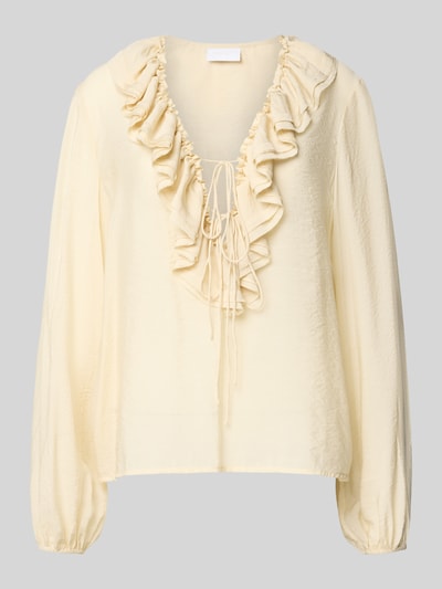 Jake*s Collection Blusenshirt mit V-Ausschnitt Ecru 2