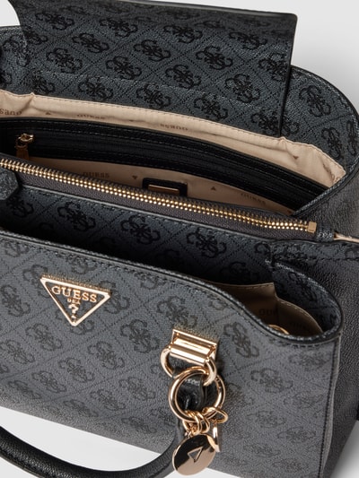 GUESS Satchel Bag mit Allover-Logo Modell 'NOELLE' Anthrazit 5