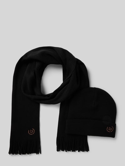 bugatti Set van sjaal en muts met labelstitchings  - 1