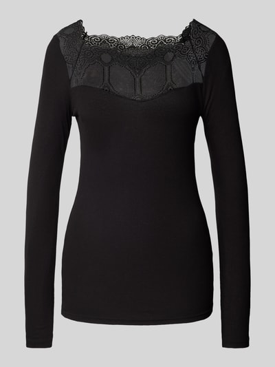 Soyaconcept Longsleeve mit Karree-Ausschnitt Modell 'Ryan' Black 2