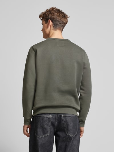 G-Star Raw Sweatshirt mit Label-Print Mittelgrau 5