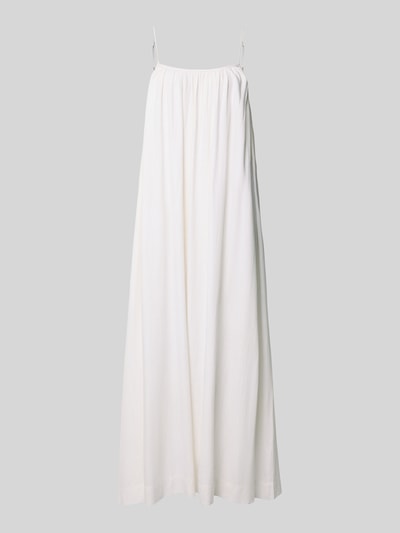 Neo Noir Midi-jurk van een mix van viscose en linnen, model 'Allie' Wit - 2