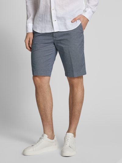 bugatti Bermuda met steekzakken, model 'Flat' Marineblauw - 4