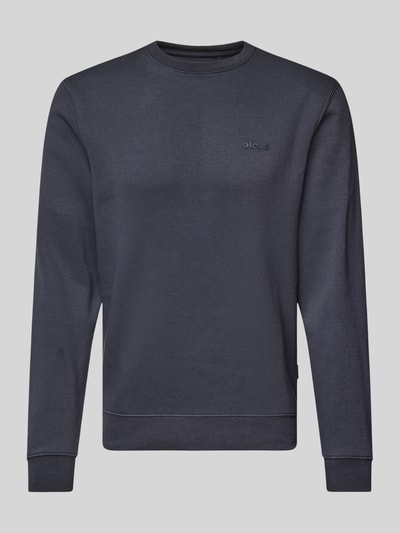 Blend Sweatshirt mit gerippten Abschlüssen Modell 'Downton' Marine 2