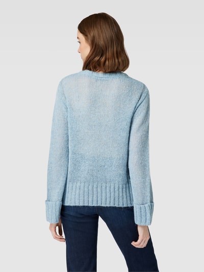 Fransa Strickpullover mit Woll-Anteil Modell 'Bien' Hellblau Melange 5