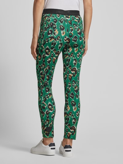 Marc Cain Slim fit stoffen broek met elastische band Groen - 5