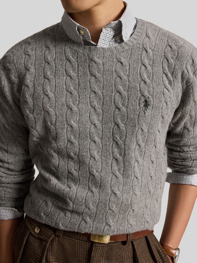 Polo Ralph Lauren Regular Fit Pullover aus Woll-Kaschmir-Mix Dunkelgrau 3
