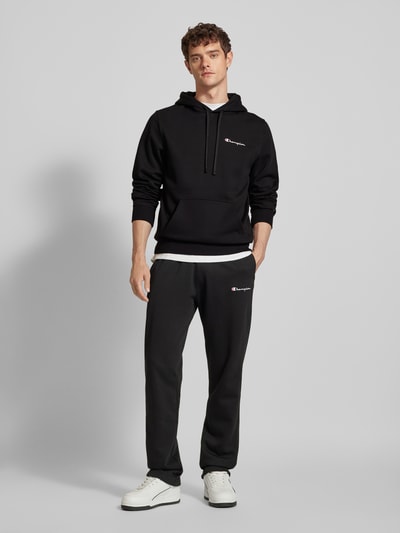 CHAMPION Hoodie mit Label-Stitching Black 1