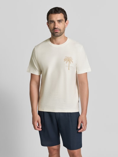 JACK & JONES Premium T-shirt met motiefprint en ronde hals Wit - 4