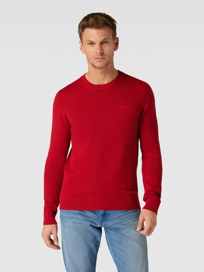 s.Oliver RED LABEL Gebreide pullover met labelstitching Rood - 4