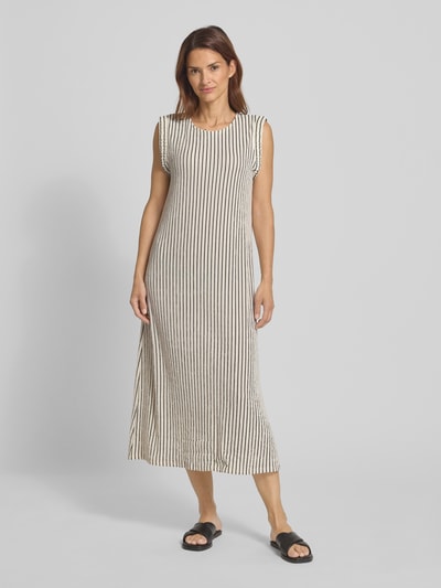 ZABAIONE Midi-jurk met ronde hals Ecru - 4