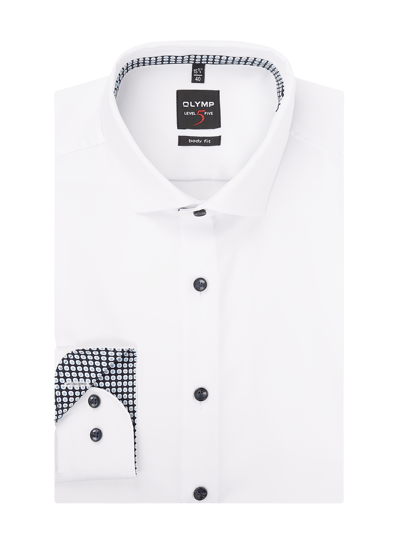 OLYMP Level Five Slim Fit Business-Hemd mit Stretch-Anteil  Weiss 6