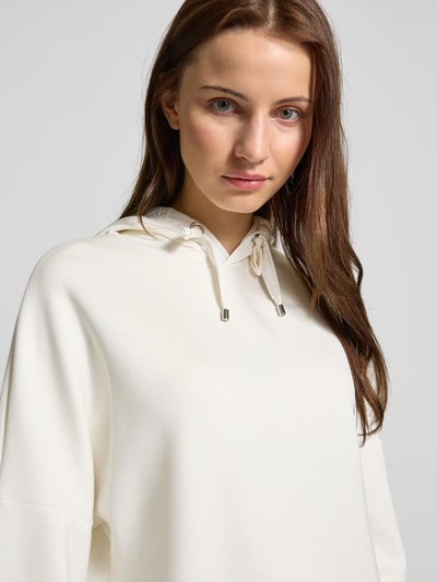 Tom Tailor Cropped Hoodie aus Scuba mit 3/4-Arm  Offwhite 3