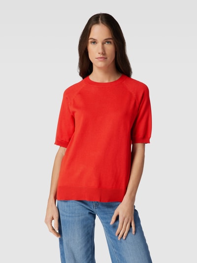 Soft Rebels T-Shirt in Strick-Optik Rot 4