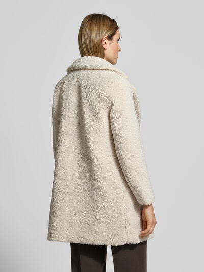 VERO MODA Regular Fit Teddy-Mantel mit Umlegekragen Modell 'KYLIE' Offwhite 5