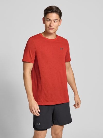 Under Armour T-Shirt mit Label-Print Rot 4
