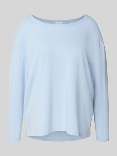 CCDK Copenhagen Shirt met lange mouwen en geribde ronde hals, model 'Britt' Blauw - 1