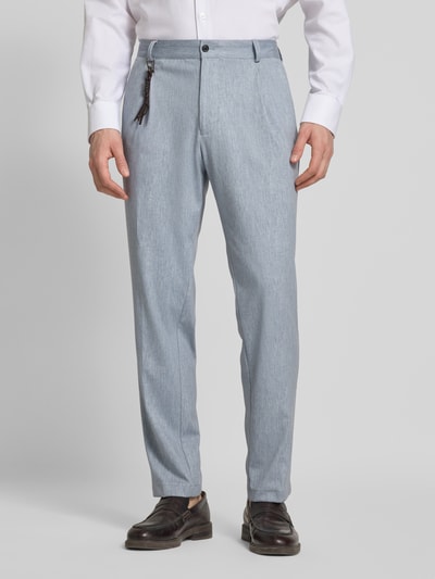 CG - Club of Gents Tapered Fit Bundfaltenhose mit Applikation Modell 'Olf' Bleu 4