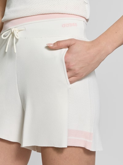 GUESS Activewear wide fit shorts van viscosemix model 'Gabry' Offwhite - 3