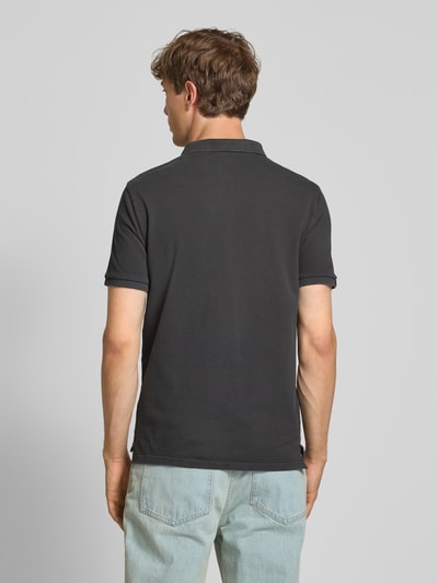 Superdry Regular fit poloshirt met labelstitching Zwart - 5