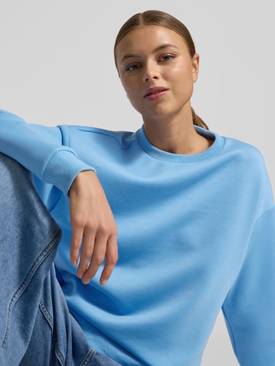 VILA Regular fit sweatshirt van viscosemix model 'Sandy' Blauw - 3