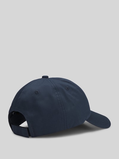 Produktfoto, Basecap aus reiner Baumwolle Modell 'DERREL' von BOSS in dunkelblauem Twill mit verstellbarem Riegel, unifarben, Label Patch.