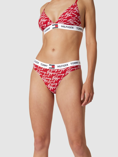 TOMMY HILFIGER String aus  Baumwolle mit elastischem Logo-Bund Rot 1