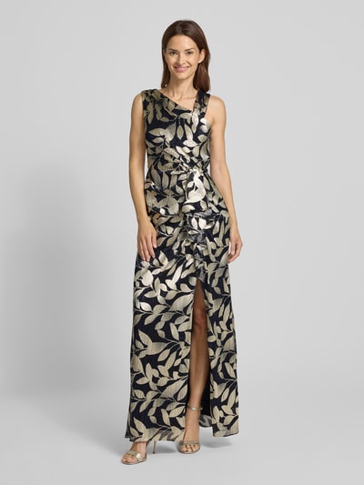 Adrianna Papell Avondjurk met volants Marineblauw - 4