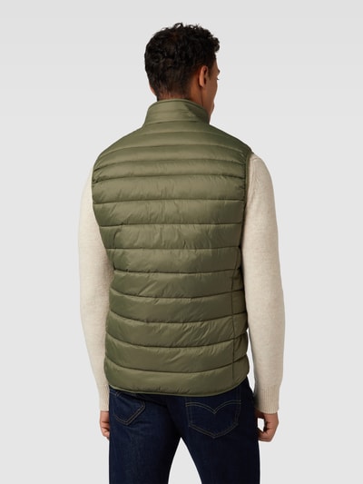 Christian Berg Men Bodywarmer in effen design Olijfgroen - 5