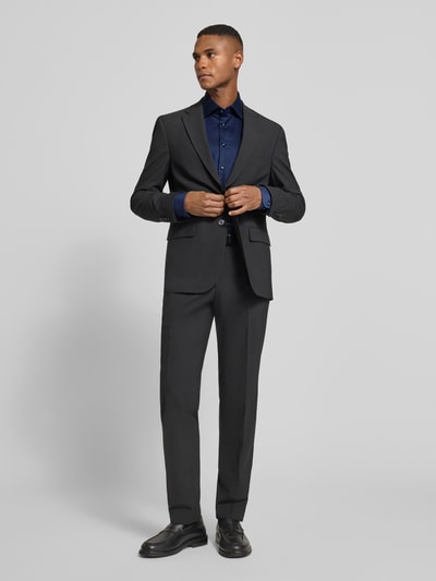 Christian Berg Men Regular Fit Businesshemd aus Baumwolle mit Kentkragen Marine 1