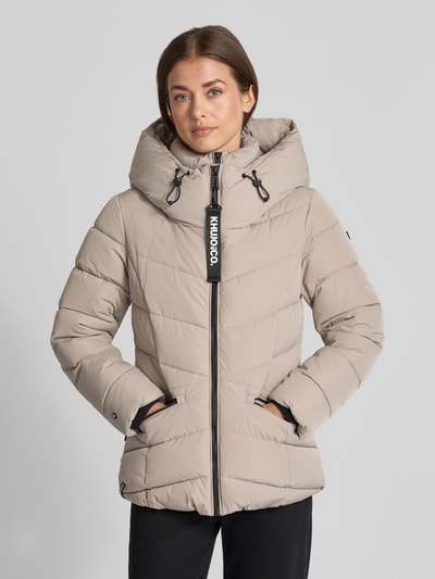 khujo Gewatteerd jack met capuchon en labeldetail model 'HERSCH2' Zand - 4