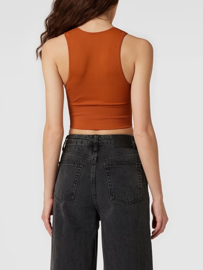 BDG Urban Outfitters Top krótki z efektem prążkowania Pomarańczowy 5