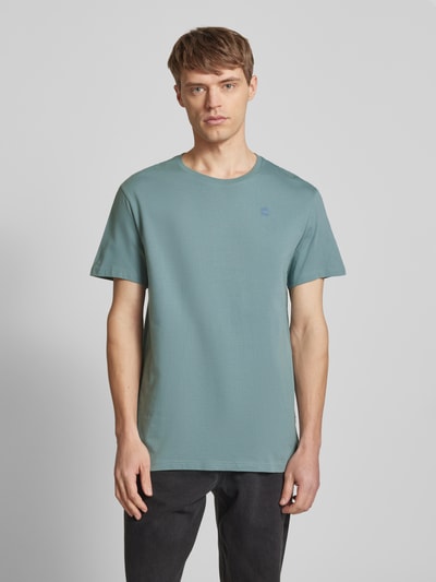 G-Star Raw T-Shirt mit Label-Stitching Rauchblau 4