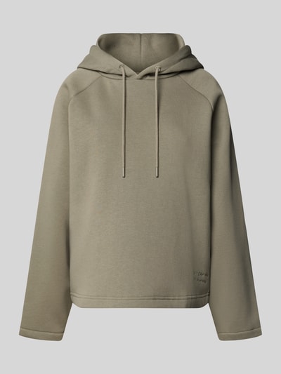 Produktfoto, Hoodie met capuchon van Smith and Soul, katoenmix, los model, tunnelkoord, statement-stitching, olijfgroen, gladde textuur