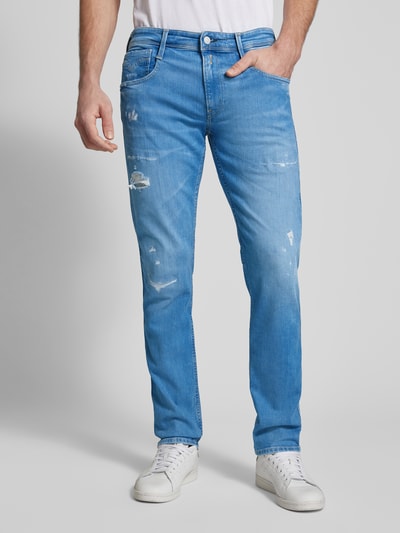 Replay Jeans in used-look Jeansblauw - 4