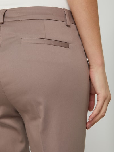 Montego Stoffen broek met rechte pasvorm en stretch  Taupe - 3