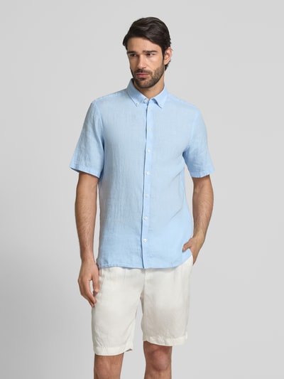 Casual Friday Slim Fit Freizeithemd mit Button-Down-Kragen Modell 'Anton' Hellblau 4
