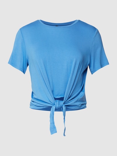 Pieces T-Shirt mit Knotendetail Modell 'NEORA' Bleu 2