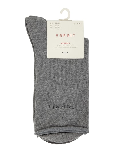 Esprit Socken im 2er-Pack  Silber Melange 2