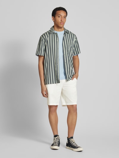 Blend Regular fit sweatshorts van linnenmix, model 'BAY' Wit - 1