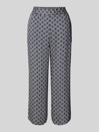 Milano Italy Straight leg stoffen broek met verkort model Marineblauw - 2