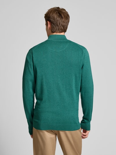 Tom Tailor Regular fit gebreid jack van puur katoen Smaragdgroen - 5