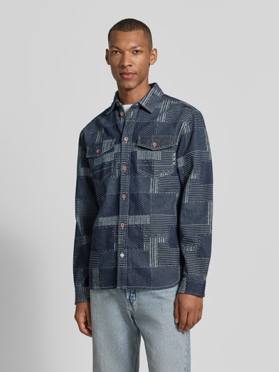 Scotch & Soda Relaxed Fit Hemdjacke in Denim-Optik Marine 4