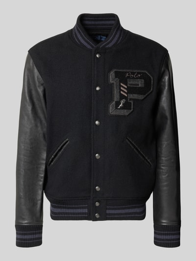 Polo Ralph Lauren Regular fit jack van kalfsleermix, model 'BROKEN' Zwart - 2