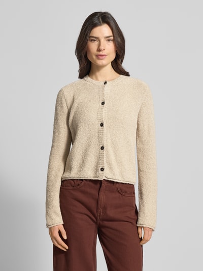 Marc O'Polo Regular Fit Strickjacke aus Baumwoll-Mix Beige 4